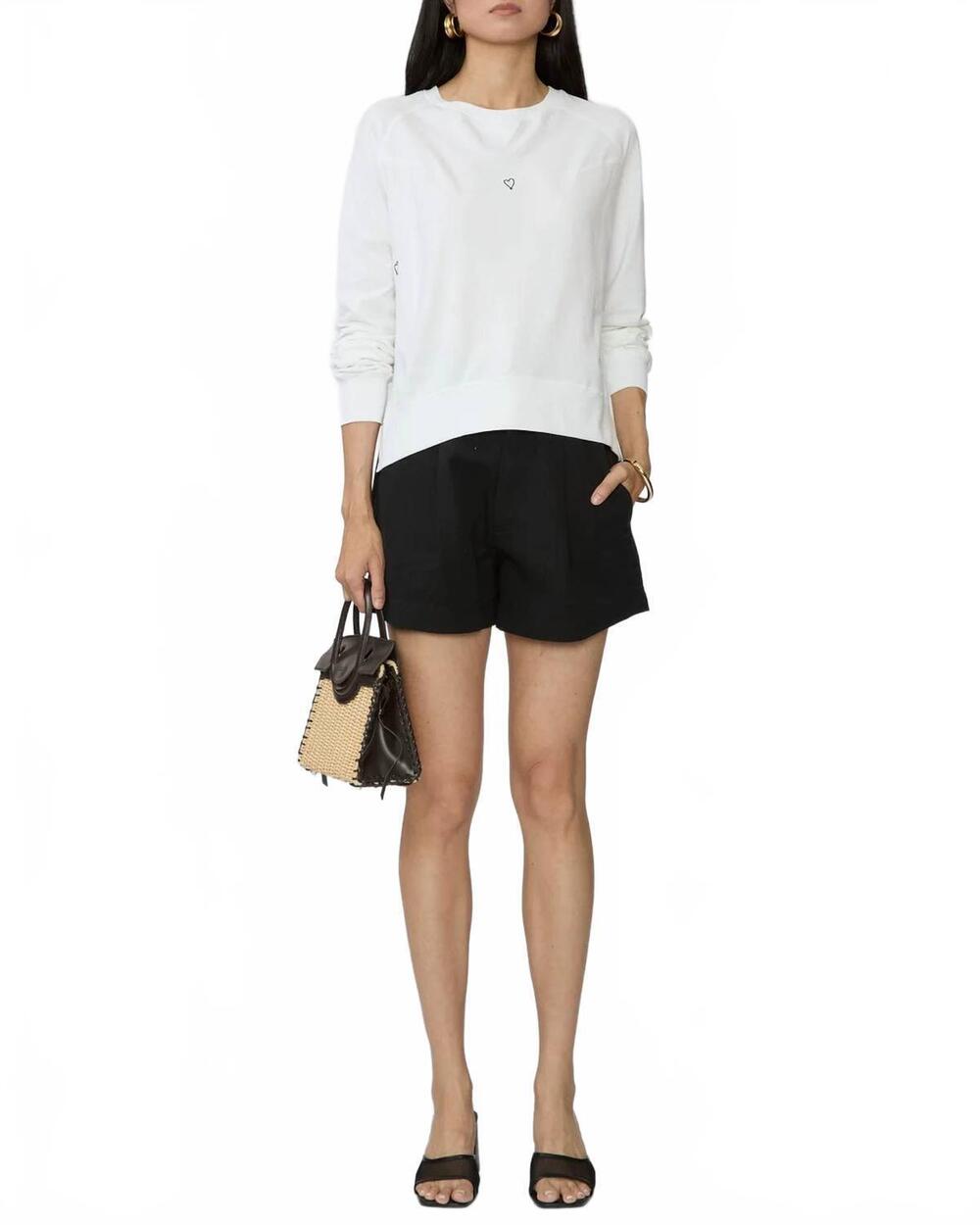 NEW CATHERINE GEE embroidered sweatshirt in white